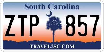SC license plate ZTP857