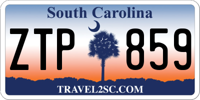 SC license plate ZTP859