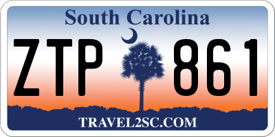 SC license plate ZTP861