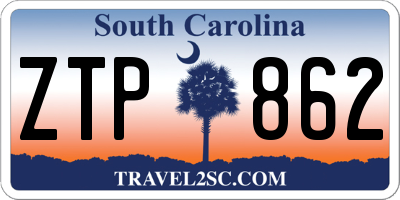 SC license plate ZTP862