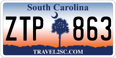 SC license plate ZTP863