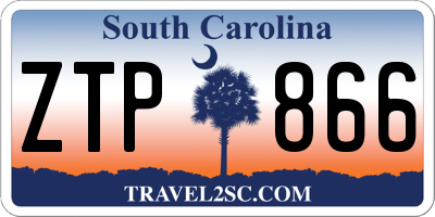 SC license plate ZTP866