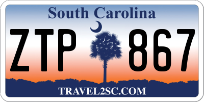 SC license plate ZTP867
