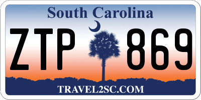 SC license plate ZTP869