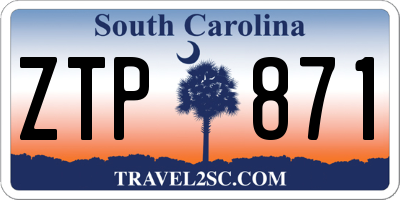 SC license plate ZTP871