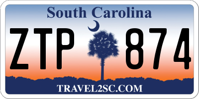 SC license plate ZTP874