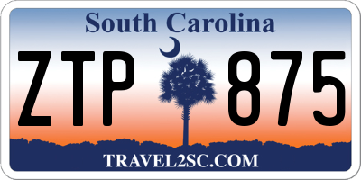 SC license plate ZTP875