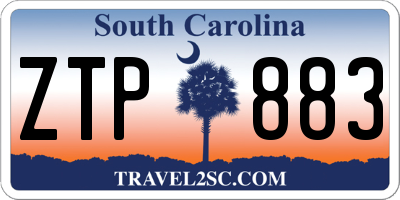SC license plate ZTP883
