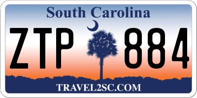 SC license plate ZTP884
