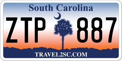 SC license plate ZTP887