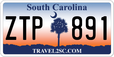 SC license plate ZTP891