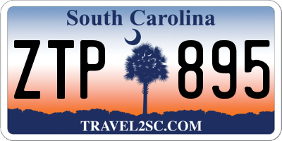 SC license plate ZTP895