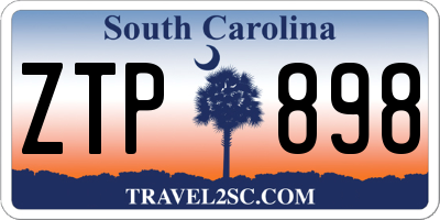 SC license plate ZTP898