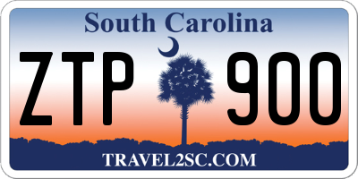 SC license plate ZTP900