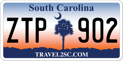 SC license plate ZTP902