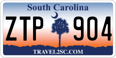 SC license plate ZTP904