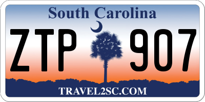 SC license plate ZTP907