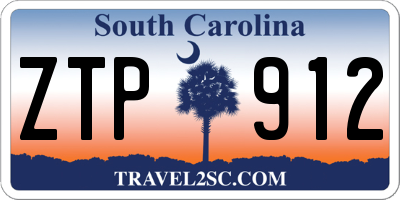 SC license plate ZTP912