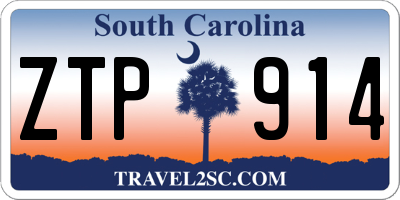 SC license plate ZTP914