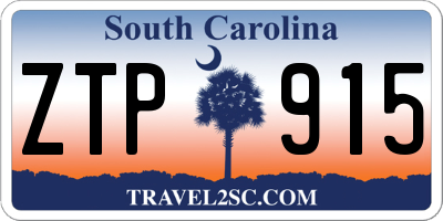 SC license plate ZTP915