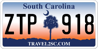 SC license plate ZTP918