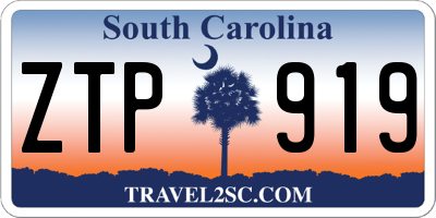 SC license plate ZTP919