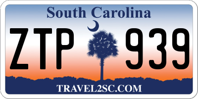 SC license plate ZTP939