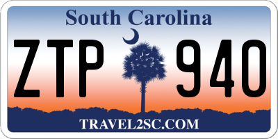 SC license plate ZTP940