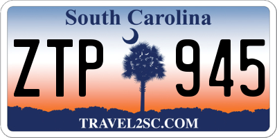 SC license plate ZTP945