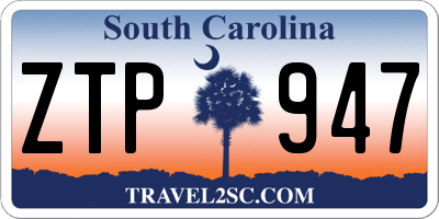 SC license plate ZTP947