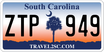 SC license plate ZTP949