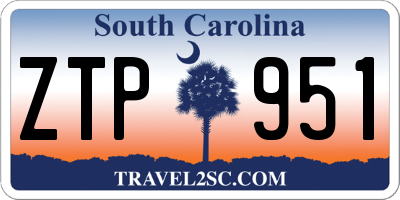 SC license plate ZTP951