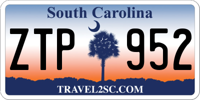SC license plate ZTP952
