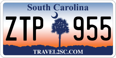 SC license plate ZTP955