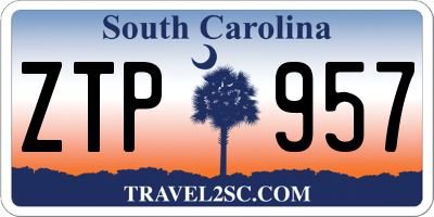 SC license plate ZTP957