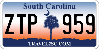 SC license plate ZTP959