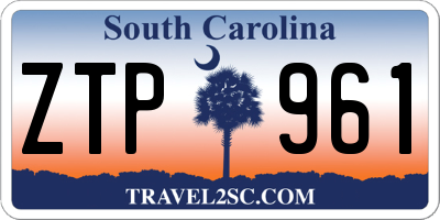 SC license plate ZTP961