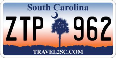 SC license plate ZTP962