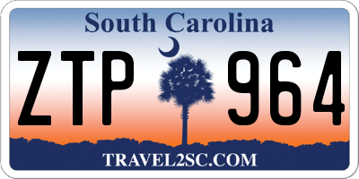 SC license plate ZTP964