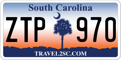 SC license plate ZTP970