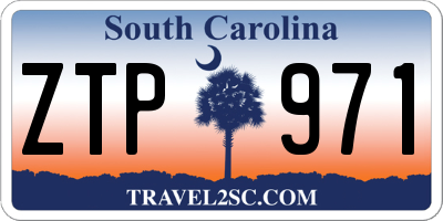 SC license plate ZTP971