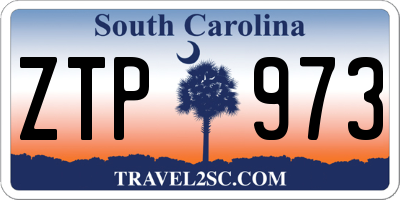 SC license plate ZTP973