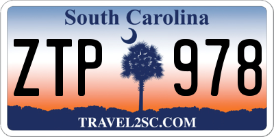 SC license plate ZTP978