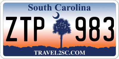 SC license plate ZTP983