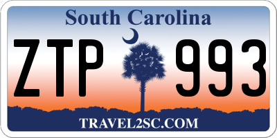 SC license plate ZTP993