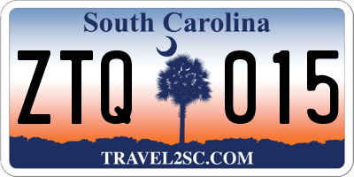SC license plate ZTQ015
