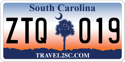 SC license plate ZTQ019