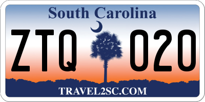 SC license plate ZTQ020