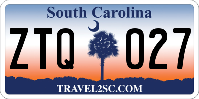 SC license plate ZTQ027