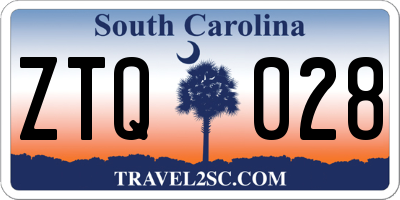 SC license plate ZTQ028
